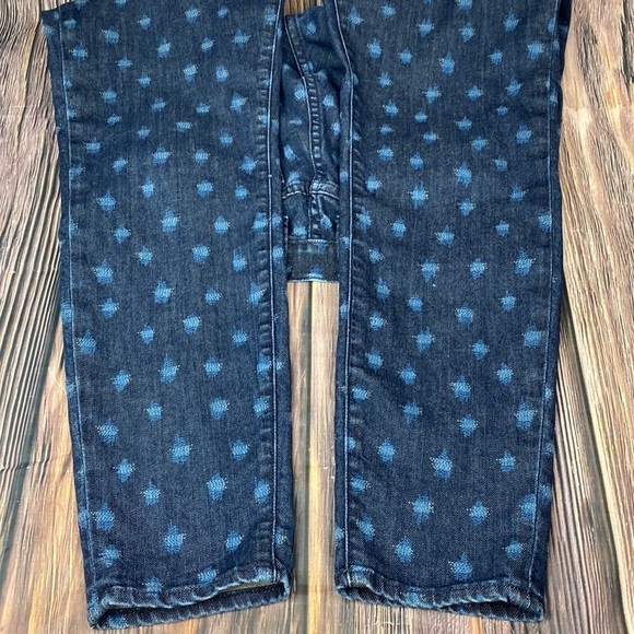 Woman’s Lucky Brand Sofia Skinny Blue Jeans W/ Light Blue Print- Size 8/29 - Picture 9 of 10